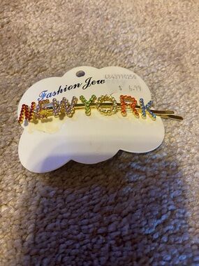 NEW YORK Multicolor Crystal Hair Pin -